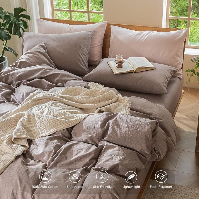 Linen Duvet Cover Set - Twin