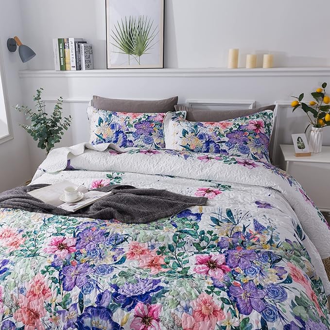 Microfiber Quilt Set - Queen - 3 Piece