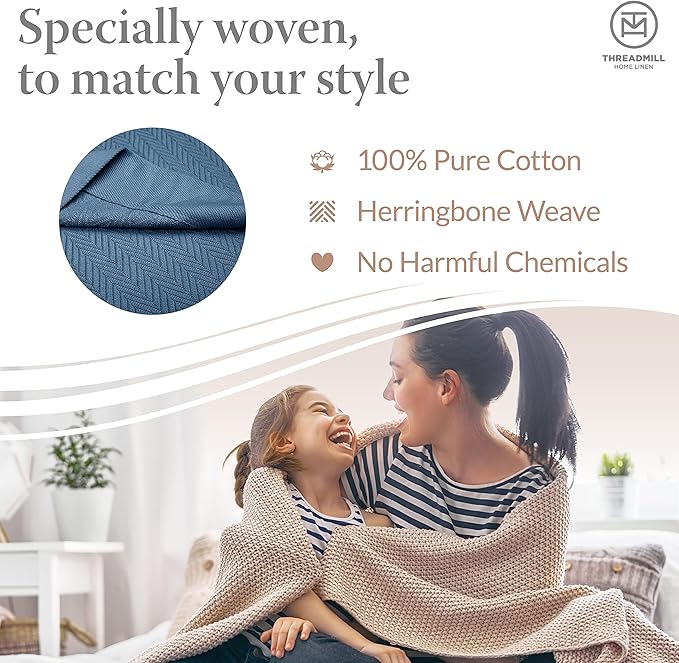 100% Cotton Blanket - Queen