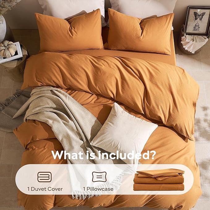 Linen Duvet Cover Set - Twin