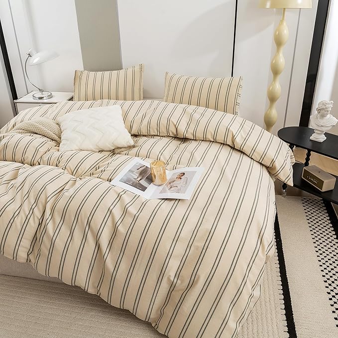 Linen Duvet Cover Set - California King - 3 Piece