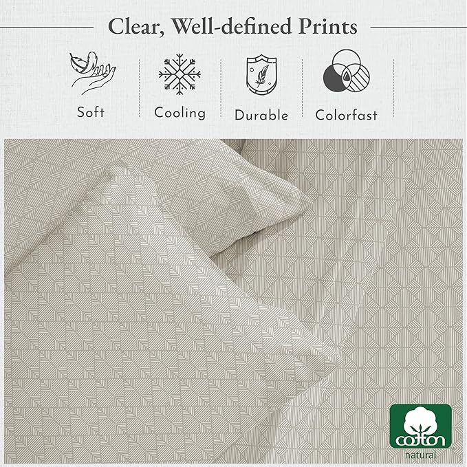 100% Cotton Bed Sheet Set - Twin XL - 3 Piece