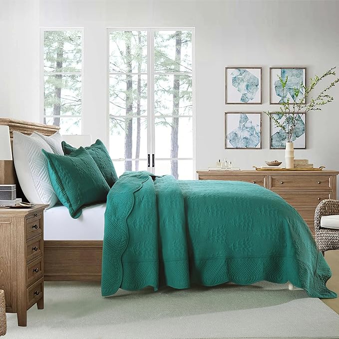100% Cotton Quilt Set - Queen - 3 Piece