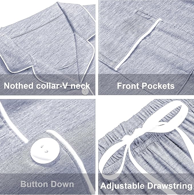 Women's 100% Cotton Pajama Set - Long Sleeve - 2 Piece