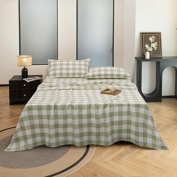 Linen Bed Sheet Set - Full - 4 Piece
