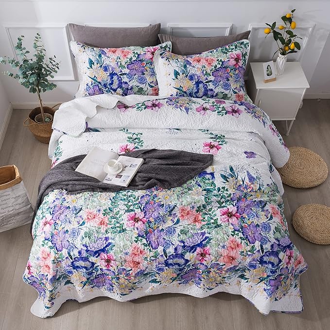 Microfiber Quilt Set - Queen - 3 Piece