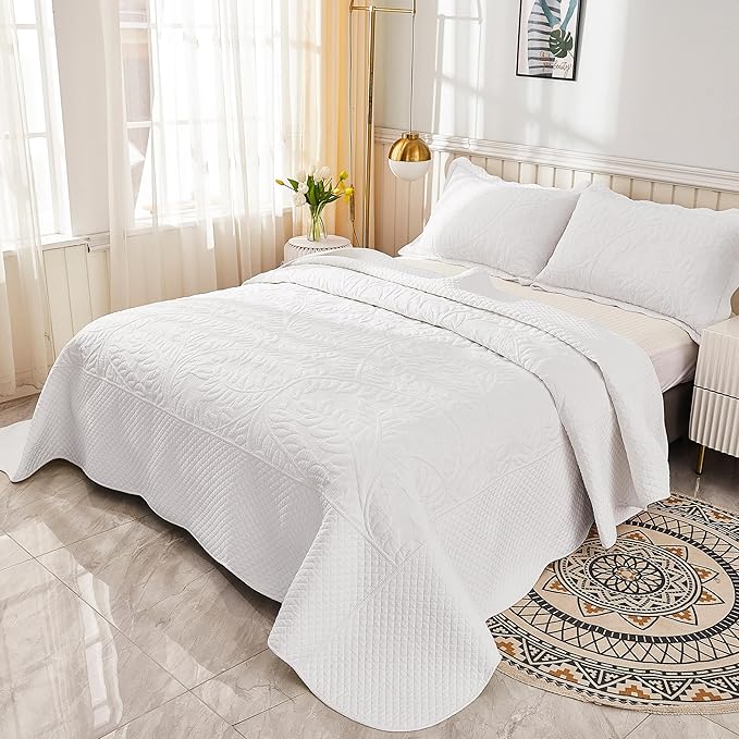 100% Cotton Quilt Set - Queen - 3 Piece