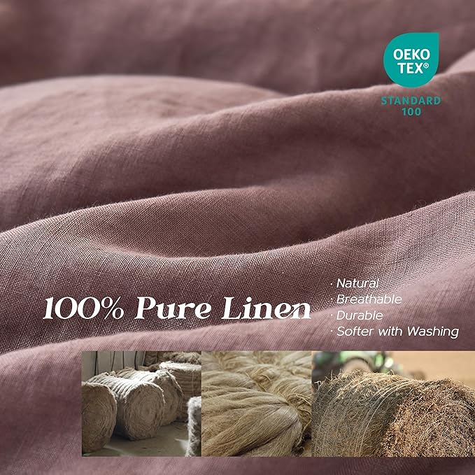 Linen Duvet Cover Set - Twin