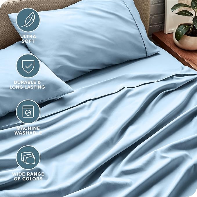 Microfiber Bed Sheet Set - Twin - 3 Piece