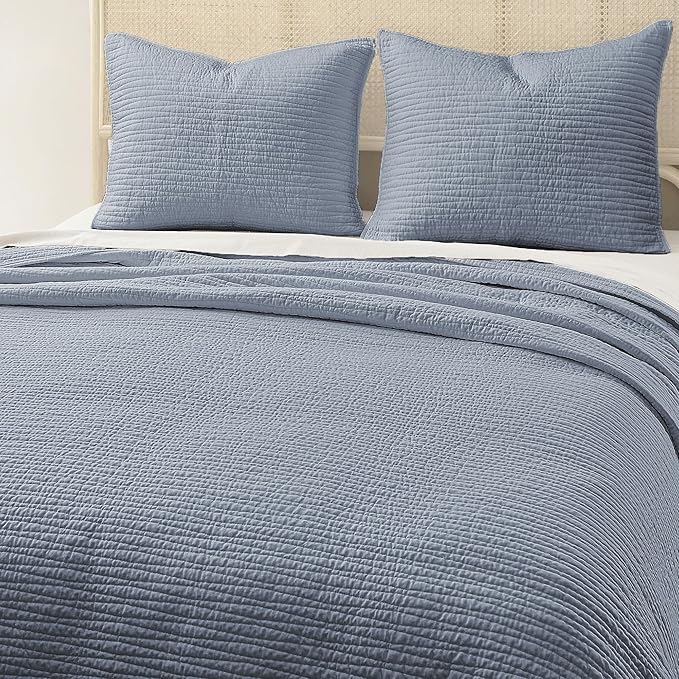 100% Cotton Hypoallergenic Quilt Set - Queen