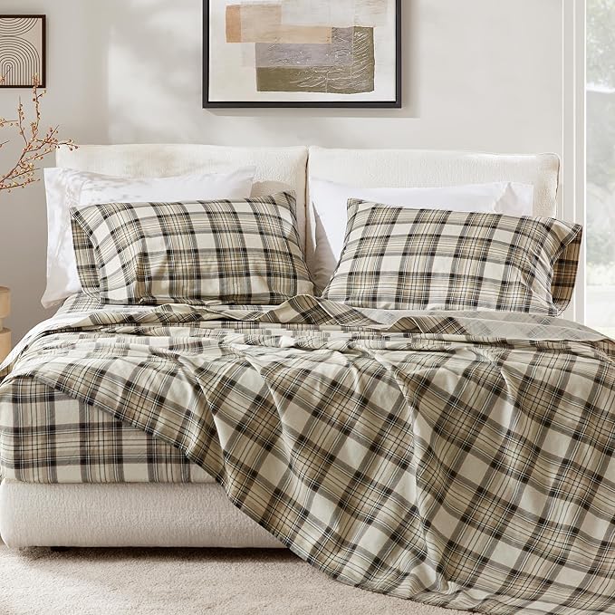 Flannel Bed Sheet Set - Full - 4 Piece