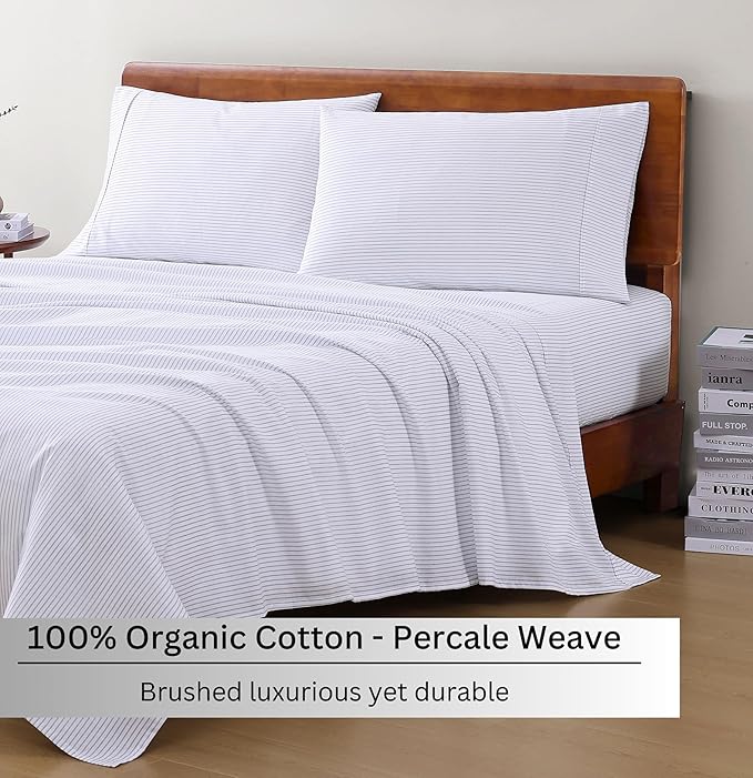 Linen Bed Sheet Set - California King - 4 Piece