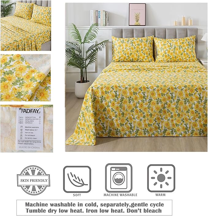 Bed Sheet Set - California King - 4 Piece