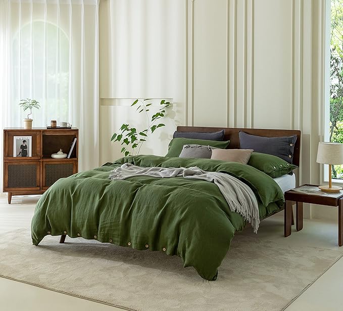 Linen Duvet Cover Set - Queen - 3 Piece