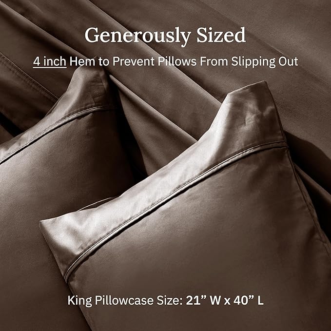 100% Cotton Pillowcase Set - King - 2 Piece