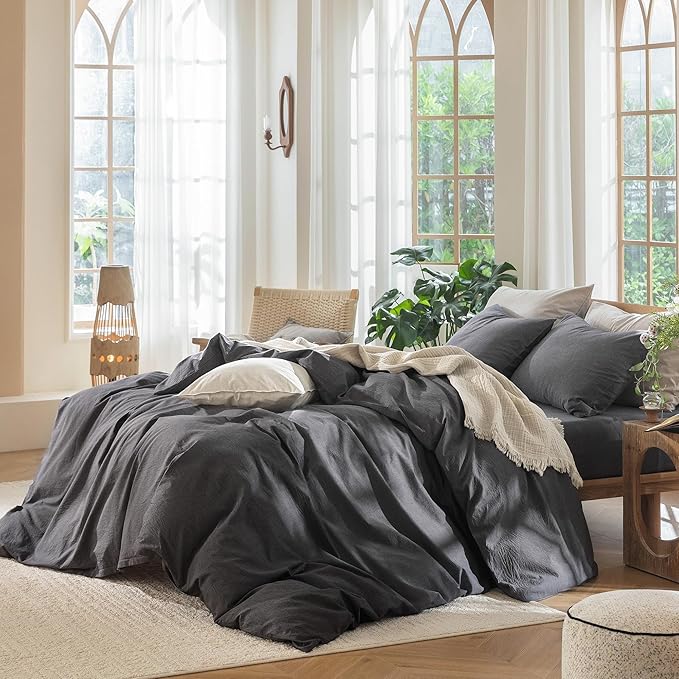Linen Duvet Cover Set - Twin
