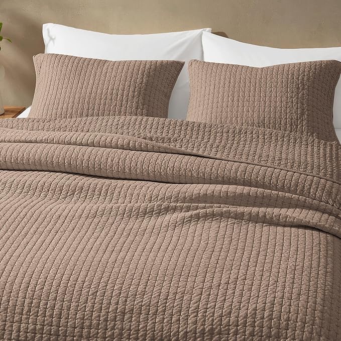 100% Cotton Hypoallergenic Quilt Set - Queen