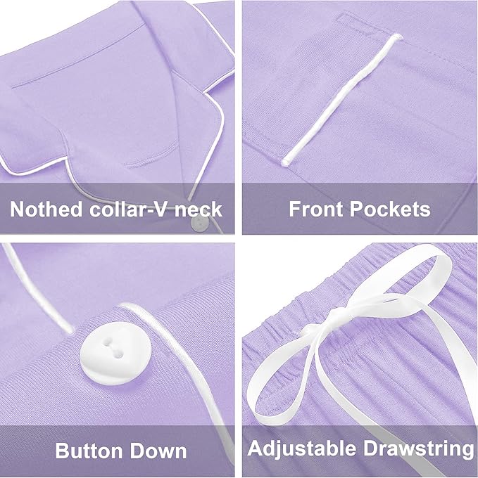 Women's 100% Cotton Pajama Set - Long Sleeve - 2 Piece