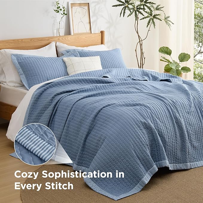 Microfiber Quilt Set - King - 3 Piece