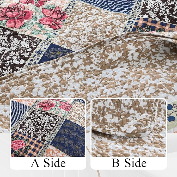 100% Cotton Bedding Set - Queen - 102 x 120 in - 3 Piece