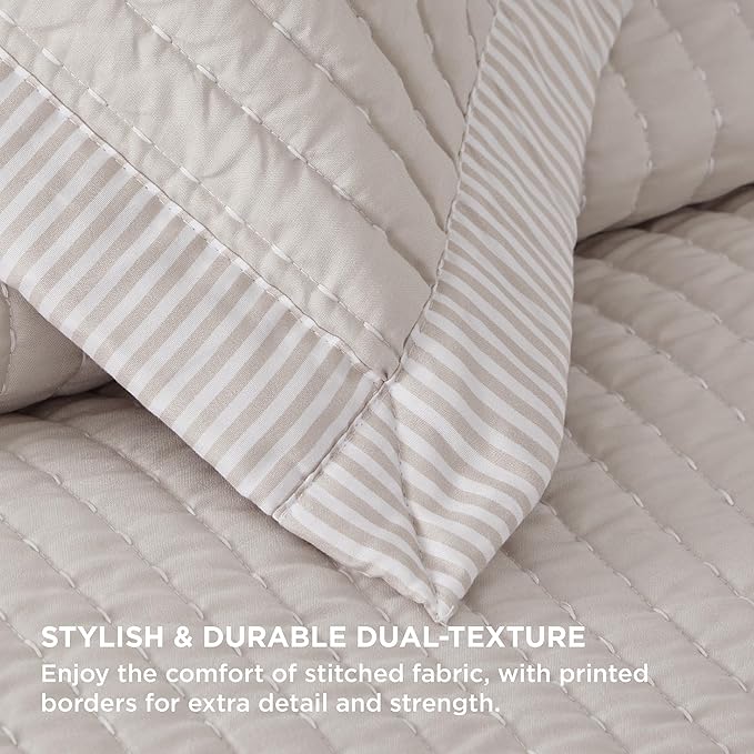 Microfiber Quilt Set - Queen - 3 Piece