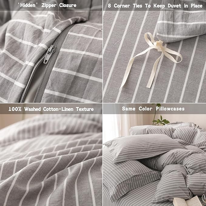 Linen Duvet Cover Set - Queen