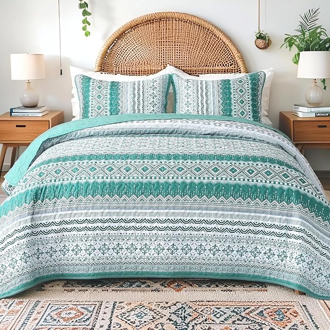 Microfiber Quilt Set - Queen - 3 Piece