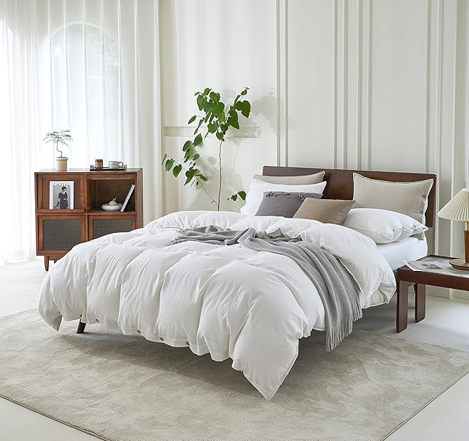 Linen Duvet Cover Set - King - 104 x 90 in - 3 Piece