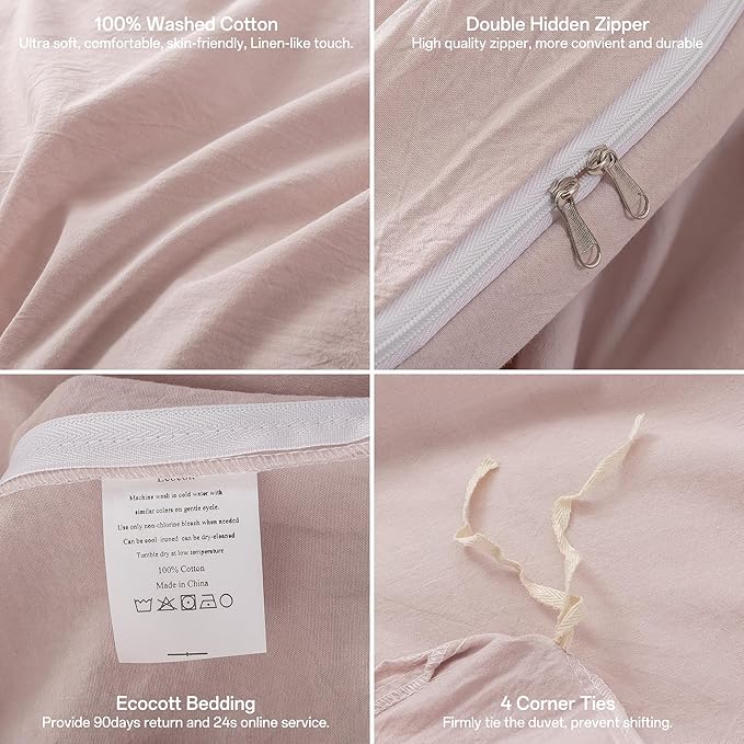 Linen Duvet Cover Set - Full - 3 Piece
