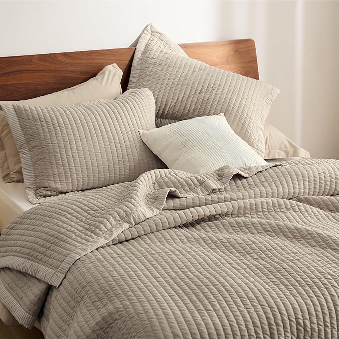 Microfiber Quilt Set - Queen - 3 Piece