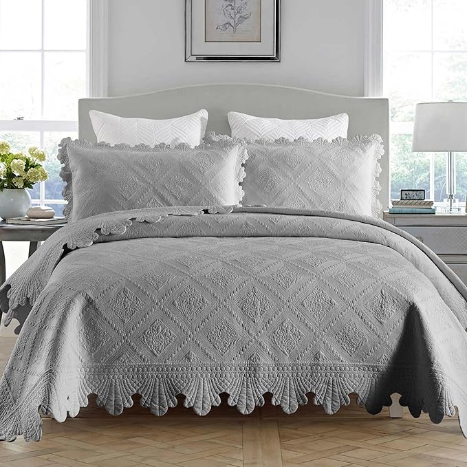 100% Cotton Quilt Set - Queen - 3 Piece