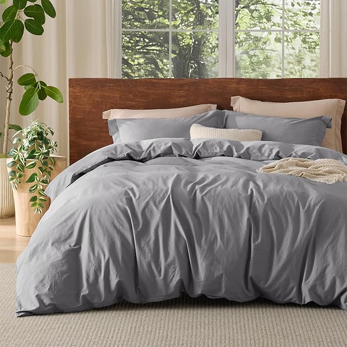 Linen Duvet Cover Set - Queen - 3 Piece