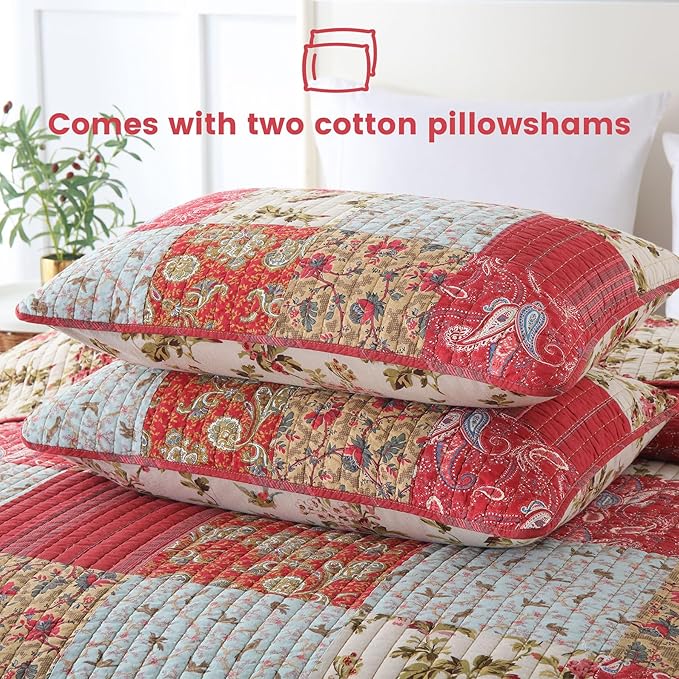 100% Cotton Quilt Set - Queen