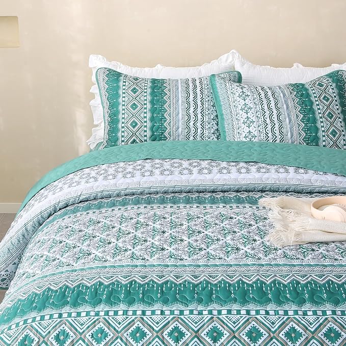 Microfiber Quilt Set - Queen - 3 Piece