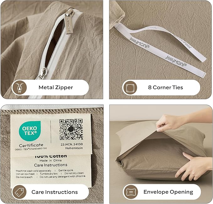 Linen Duvet Cover Set - Twin