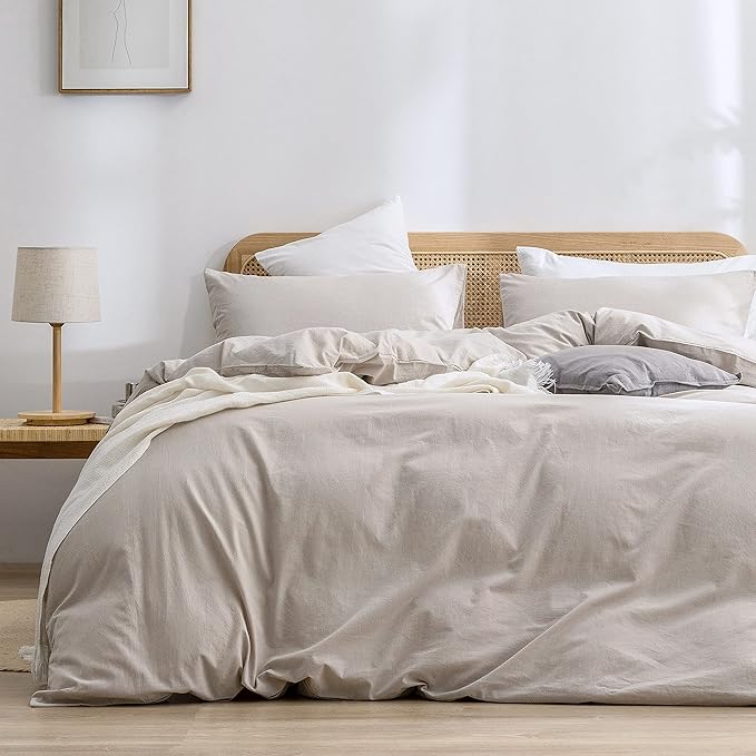 Linen Duvet Cover Set - Queen - 3 Piece