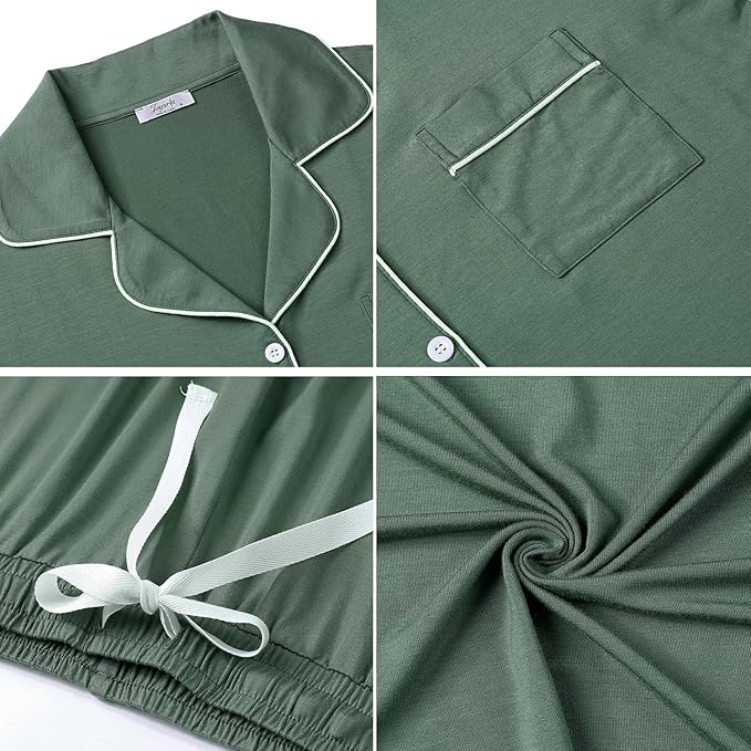 Women's Bamboo Cooling Pajama Set - Long Sleeve