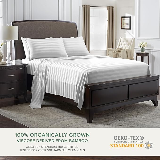 Bamboo Cooling Bed Sheet Set - King - 4 Piece