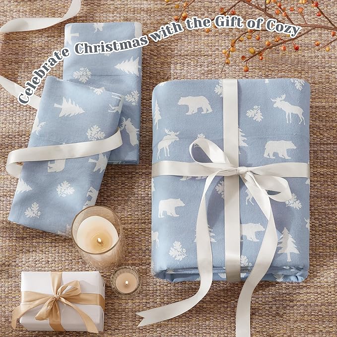 Flannel Bed Sheet Set - King - 4 Piece