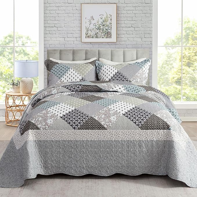 Microfiber Quilt Set - King - 3 Piece