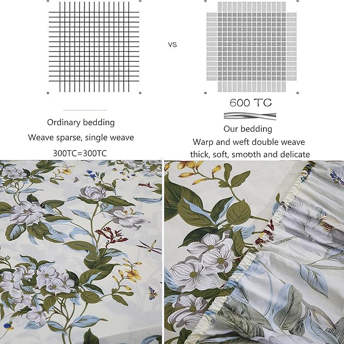 100% Cotton Bed Sheet Set - King - 4 Piece