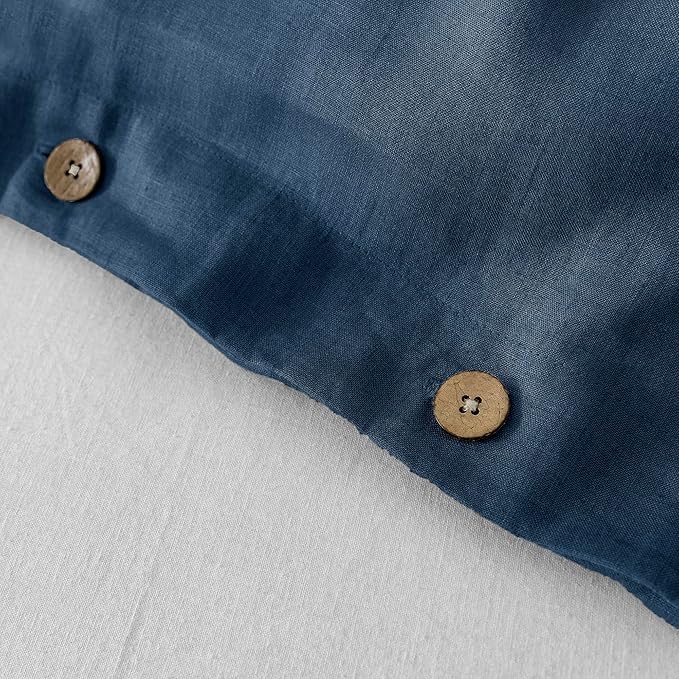 Linen Duvet Cover Set - Twin - 68 x 90 in - 3 Piece