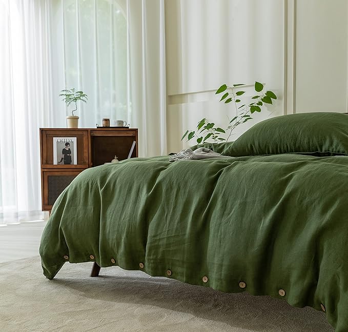 Linen Duvet Cover Set - King - 3 Piece