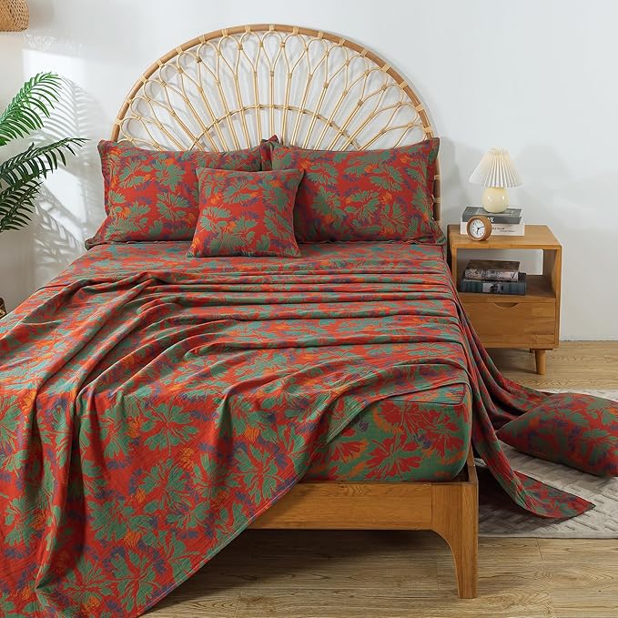 100% Cotton Bed Sheet Set - King - 4 Piece