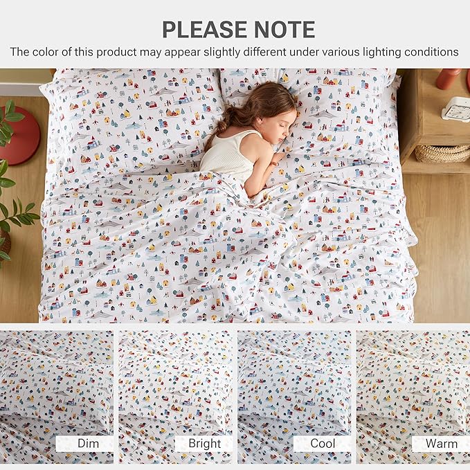 100% Cotton Bed Sheet Set - Twin XL - 3 Piece