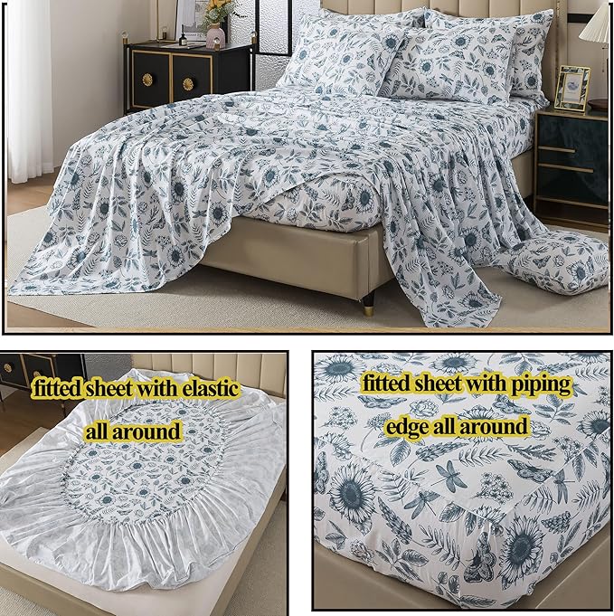 Bed Sheet Set - King - 4 Piece