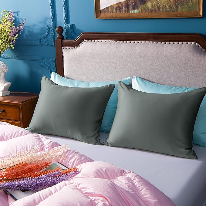 Satin Pillowcase Set - King - 20 x 36 in - 2 Piece