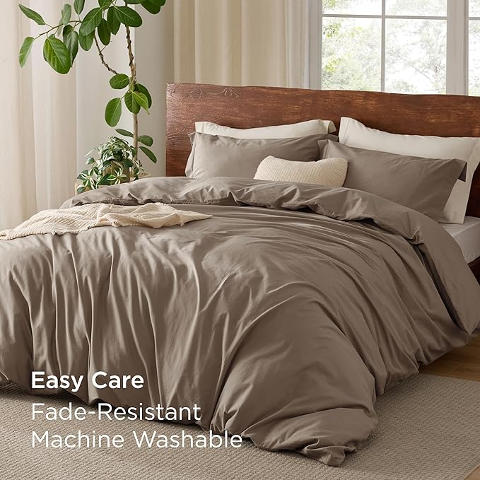 Linen Duvet Cover Set - Queen - 3 Piece