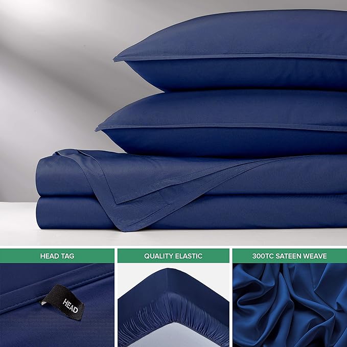 Bamboo Cooling Bed Sheet Set - Queen - 4 Piece