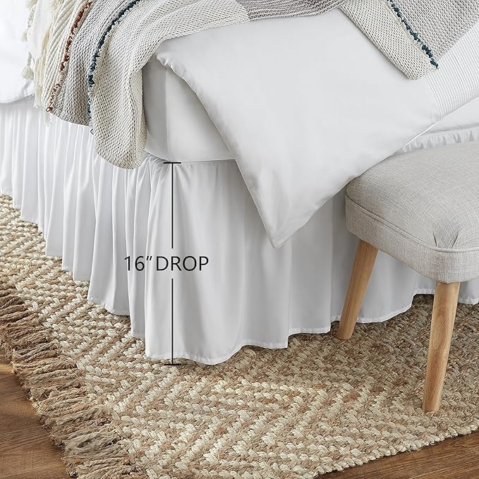 Microfiber Bed Skirt - King - 16 in Drop